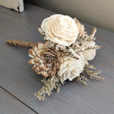 Natural and Ivory Bouquet with Statice