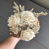 Natural and Ivory Bouquet with Statice