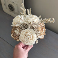 Natural and Ivory Bouquet with Statice