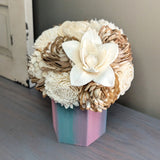 Pink and Blue Ombre Flower Box