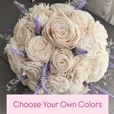 Custom Choose Your Own Colors Bouquet with Baby's Breath and Lavender