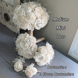 All Ivory Bouquet with Baby's Breath