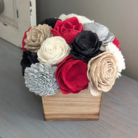 Red, Black, Light Gray, Nude, and Ivory Flower Box