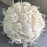 All Ivory Bouquet with Baby's Breath