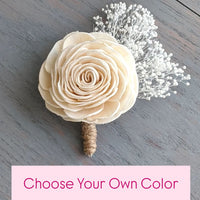 Boutonniere or Corsage with Flower and Accent Filler to Match Your Bouquet