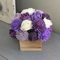 Purple, Plum, Lilac, Eggplant, and Ivory Flower Box