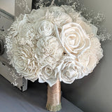 All Ivory Bouquet with Baby's Breath