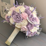 Lilac and Ivory with Blush Accents Bouquet with Lavender and Baby's Breath