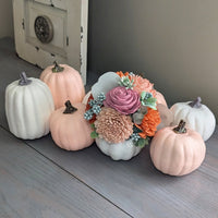 Custom Small Floral Pumpkin
