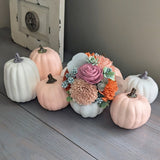 Custom Small Floral Pumpkin
