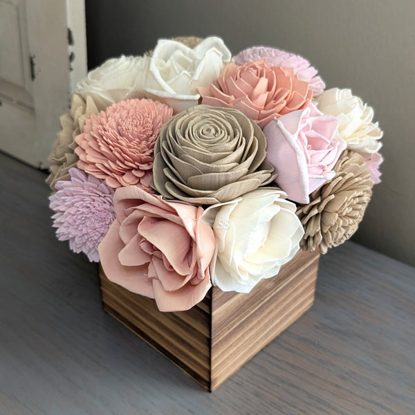 Blush, Peach, Nude, and Ivory Flower Box