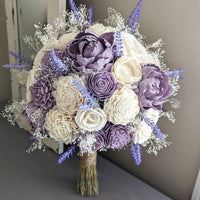 Ivory with Lilac Accents Bouquet with Lavender and Baby's Breath