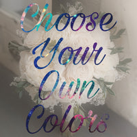 Custom Choose Your Own Colors Bouquet with Baby's Breath and Greenery