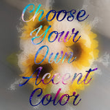 Custom Choose Your Own Accent Colors - Sunflower Bouquet with Baby's Breath and Greenery